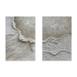 White Sand Texture Palette Knife Painting