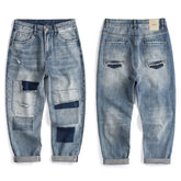 American Retro Ripped Jeans for Boys