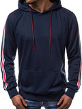 Men’s Fashion Line Splicing Hoodie Jumper