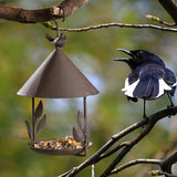 American Made Vintage Wrought Iron Bird Feeder