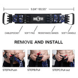 High-Quality Latex Resistance Bands Set with Workout Bar & Adjustable Bench