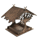 Wooden Outdoor Bird Feeder Garden Hanging Pendant Decoration