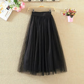 Women’s High Waist Mid-Length A-Line Skirt