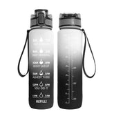 1000ml Transparent Kawaii Water Bottle – BPA-Free Plastic Infuser Sports Flask