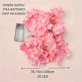 LED Cherry Blossom Rattan String Lights – Decorative Simulation Flower Lighting Chain
