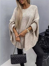 Women’s Winter Oversized Batwing Sleeve Knitted Pullover Sweater