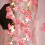 LED Cherry Blossom Rattan String Lights – Decorative Simulation Flower Lighting Chain