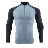 Mock Neck Half-Zip Solid Gym Activewear Set