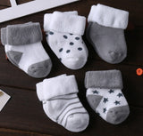 5 Pairs Baby Non Slip Cartoon Socks