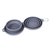 Foldable Rubber Double Pet Bowl for Dogs & Cats