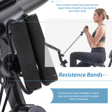 Folding Upright & Recumbent Exercise X-Bike with 16-Level Resistance, Arm Bands & Backrest