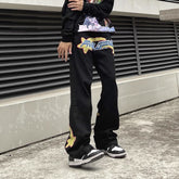 Men's Casual Print Loose Jeans