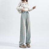 Women’s Mint Green Straight Loose Jeans