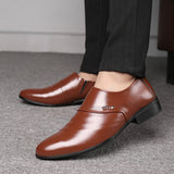 Men’s Leather Pointed Toe Casual Shoes