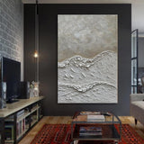 White Sand Texture Palette Knife Painting