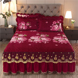 Single-Piece Short Plush Bed Cover – Soft Cozy Bedding for Bedroom