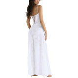 Women’s Elegant Summer Lace Suspender Strapless Long Evening Dress