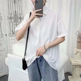 Men's Loose Fit Solid Short Sleeve Pullover Shirt