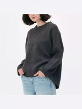 Women’s Sweet Crew Neck Loose Pullover Sweater Winter Long Sleeve Top