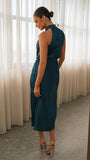 Women’s Sleeveless Halter Neck Summer Evening Dress Elegant Style