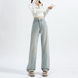 Women’s Mint Green Straight Loose Jeans
