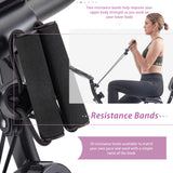Folding Upright & Recumbent X-Bike with 16-Level Resistance, Arm Bands & Backrest