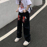 Men's Casual Print Loose Jeans