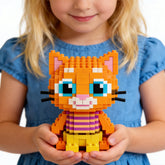 Cat Building Block-Brown