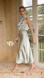 Women’s Sleeveless Halter Neck Summer Evening Dress Elegant Style