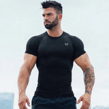 Men’s Quick-Dry Short Sleeve Gym T-Shirt for Running