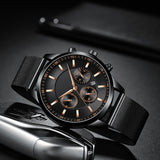 Men’s Mesh Strap Waterproof Fashion Watch