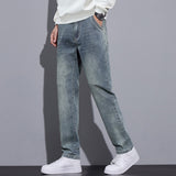 Men's Loose Fit Wide Leg Denim Jeans