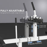 Adjustable Steel Seated Calf Raise Machine – Strength Training Gym Equipment, White