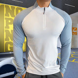 Mock Neck Half-Zip Solid Gym Activewear Set