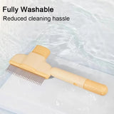 One-Click Pet Grooming Brush for Gentle Hair Removal & Anti-Mite Care