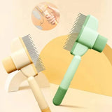 One-Click Pet Grooming Brush for Gentle Hair Removal & Anti-Mite Care