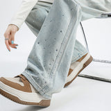 Women’s Mint Green Straight Loose Jeans