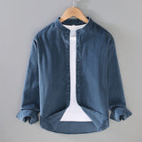 Men's Retro Corduroy Stand Up Collar Shirt Jacket