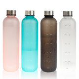 Frosted Gradient Plastic Sports Water Bottle with Handle