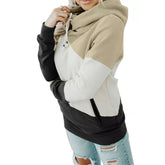 Women’s Color Block Pocket Hoodie Pullover Sweatshirt