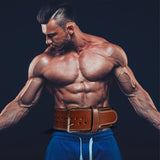 Leather Weightlifting Belt – Barbell & Dumbbell Training Waist Support for Gym Fitness