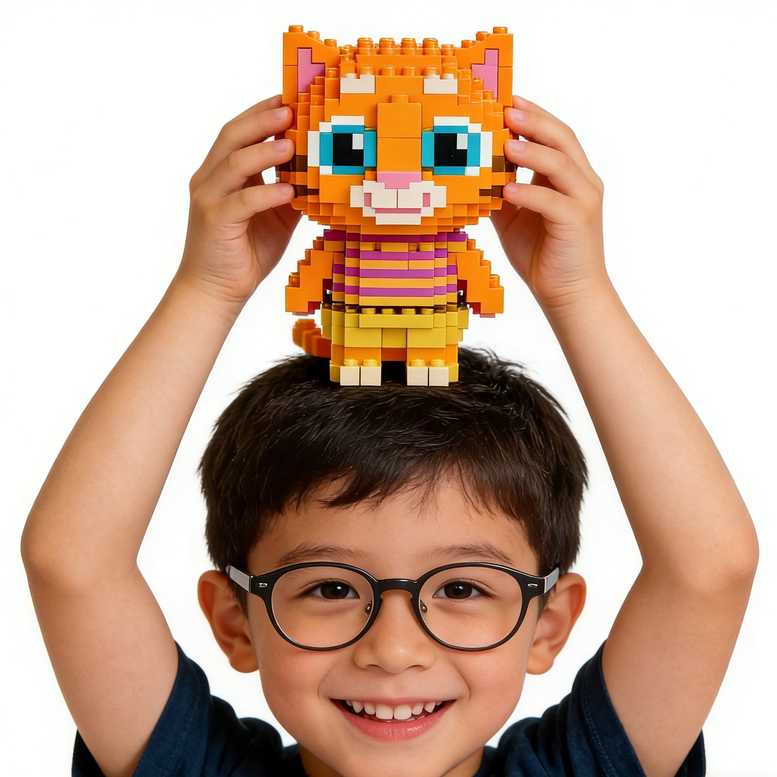 Cat Building Block-Brown