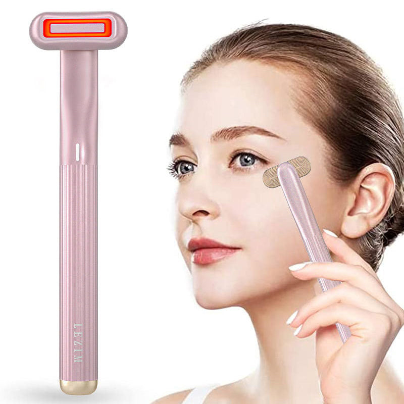 360° Rotary Eye and Face Massage Wand with Red LED