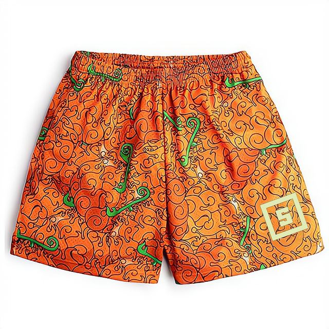Men’s Anime Print Gym Shorts