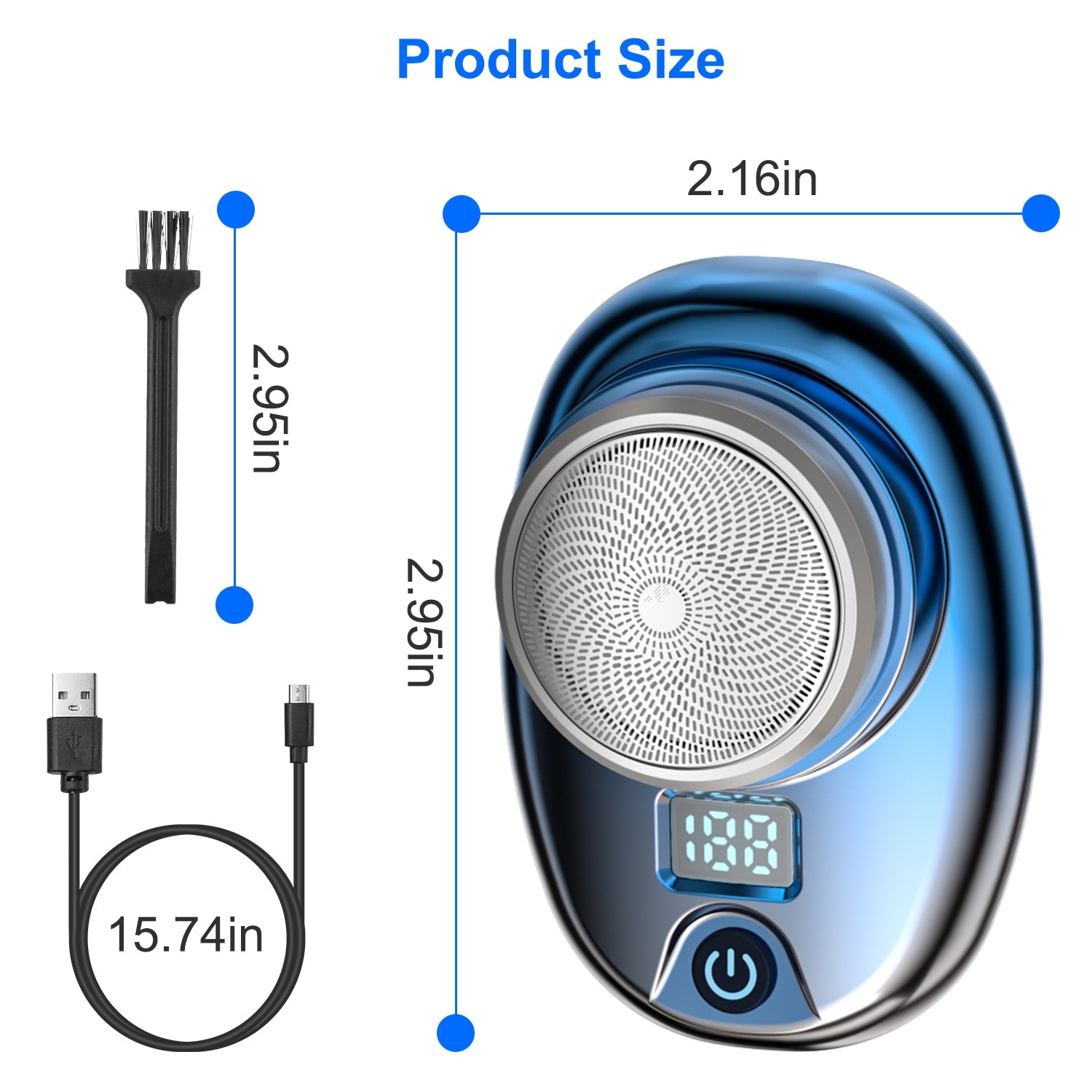 Portable Electric Shaver With LED Digital Display