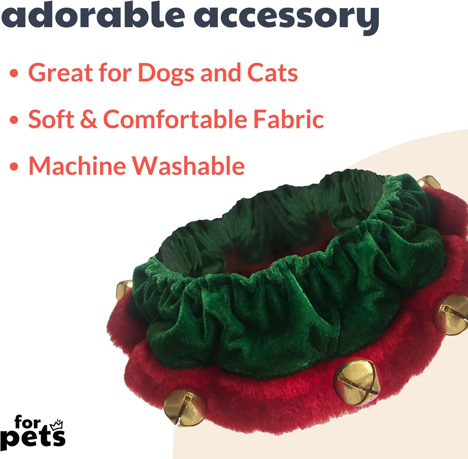 Christmas Dog Collar with Bells