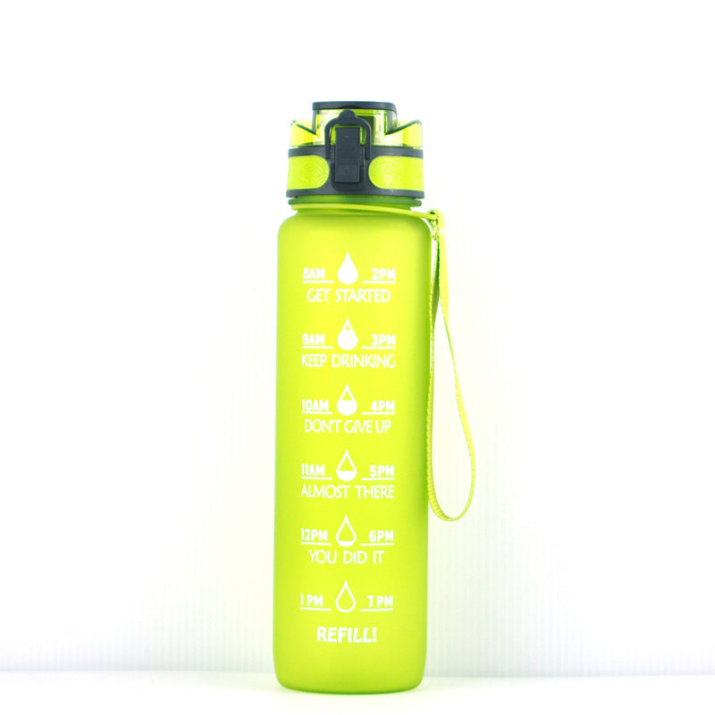1000ml Transparent Kawaii Water Bottle – BPA-Free Plastic Infuser Sports Flask