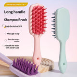 Long Handle Silicone Head Massage Comb for Relaxation