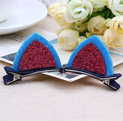 Girls Cat Ear Hair Clip Set