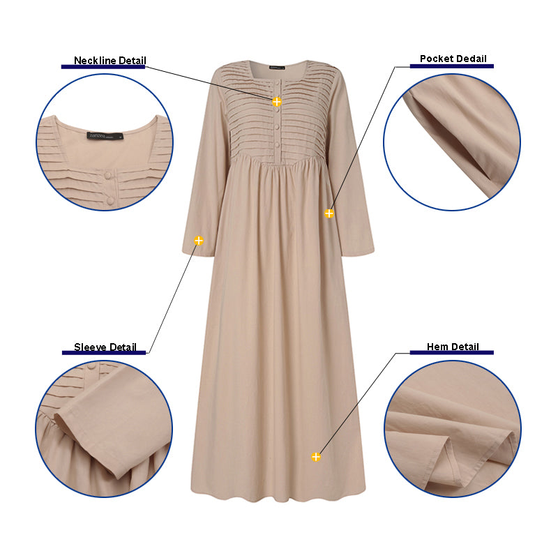 Women’s Long Sleeve Bodycon & Loose Dress Stylish Vestido